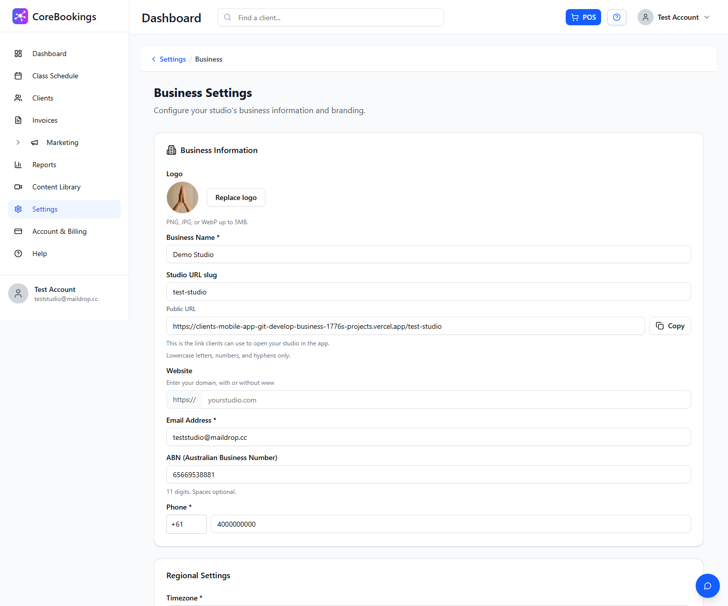 CoreBookings Waitlist settings card with Waitlist enabled and Promotion mode