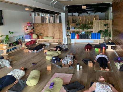 Yoga class at Saltstone Yoga and Wellness, Jindabyne