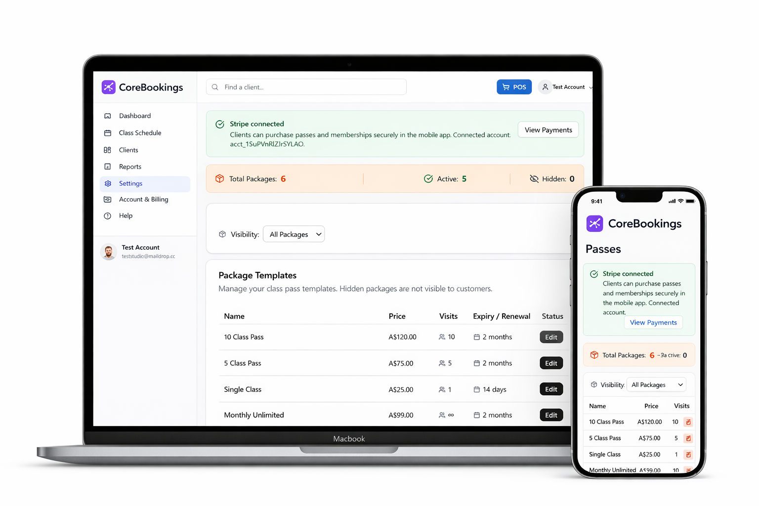 Mobile Friendly Booking System Dashboard plus a Mobile App